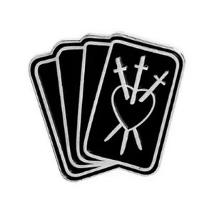 {5/$25} Three of swords tarot card enamel pin